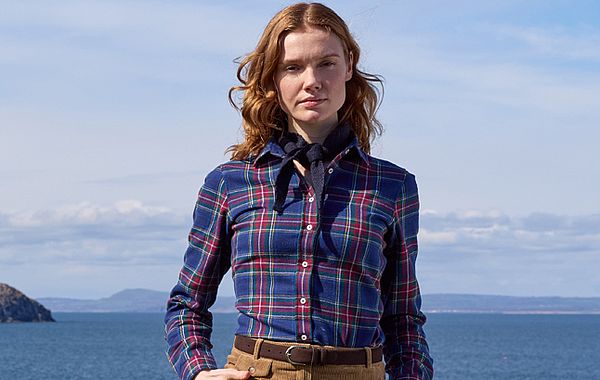 Karobluse im modernen Country Look Karierte Bluse im Seventies Style