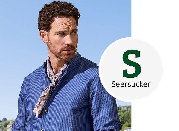 Sommerhemd aus Seersuckergewebe