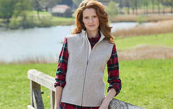 Outdoorweste aus Walkstoff