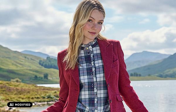 Karierte Bluse unter Blazer