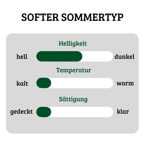 Merkmale softer Sommertyp: kalt & gedeckt