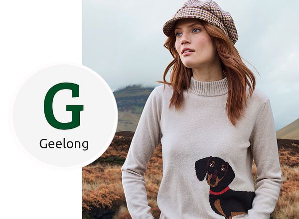 Damenpullover aus Geelong-Wolle