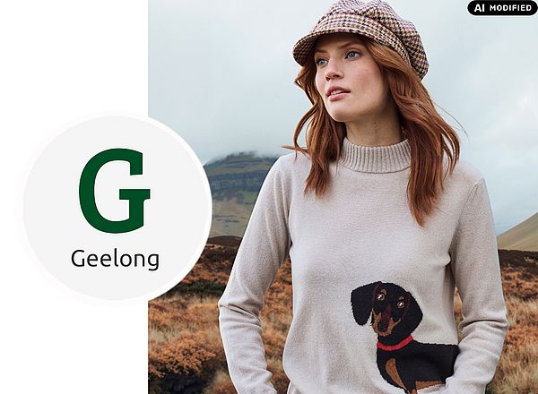 Damenpullover aus Geelong-Wolle