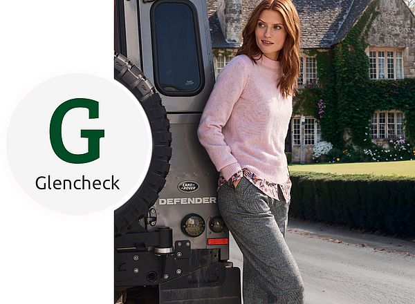Damenhose im Prince of Wales Check