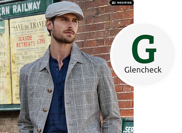 Glencheck Herrenjacke im Prince of Wales Check