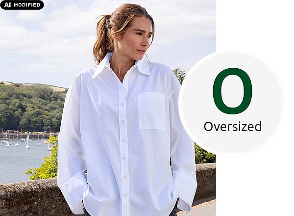 Oversized Look Bluse im Oversized-Stil