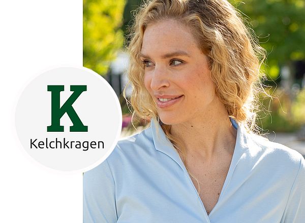 Bluse mit Kelchkragen