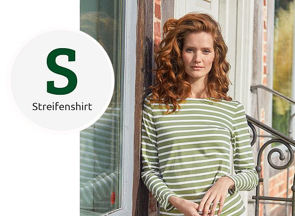 Frau im Streifenshirt