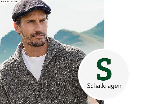 Strickjacke mit Schalkragen