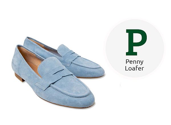 Collegeschuh in hellblau