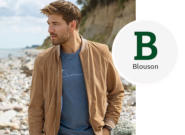 Mann im Lederblouson