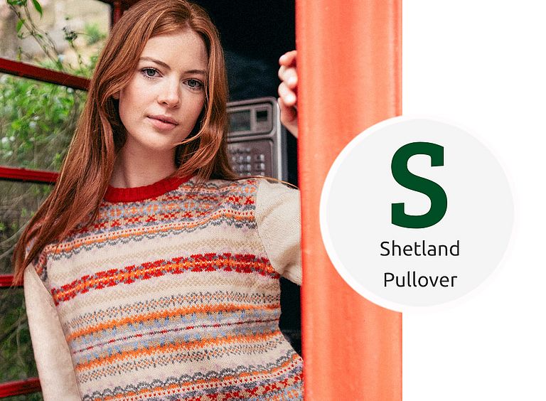 Damenpullover aus feiner Shetlandwolle
