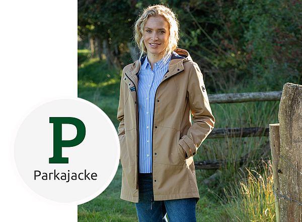 Klassischer Regenparka Parkajacke