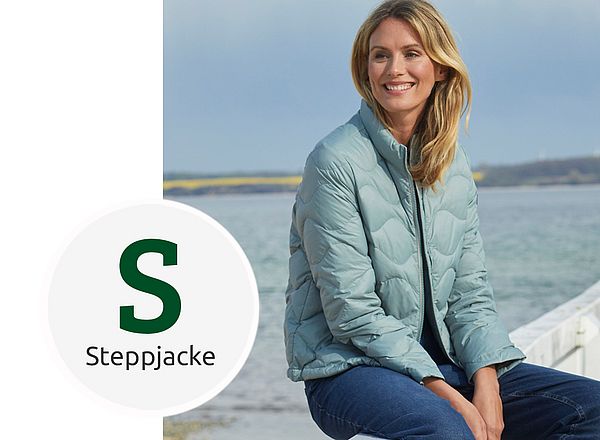 Kurze Steppjacke für Damen