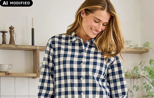 Wie kombiniere ich Mode im Gingham Check? Damenbluse im Vichykaro