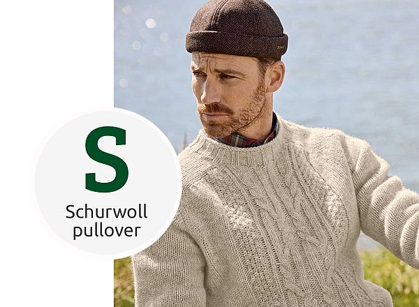 Pullover aus Schurwolle mit Melangegarn