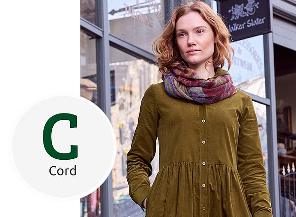Modernes Cordkleid