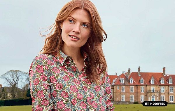 Blümchenbluse Hemdbluse mit Blumen
