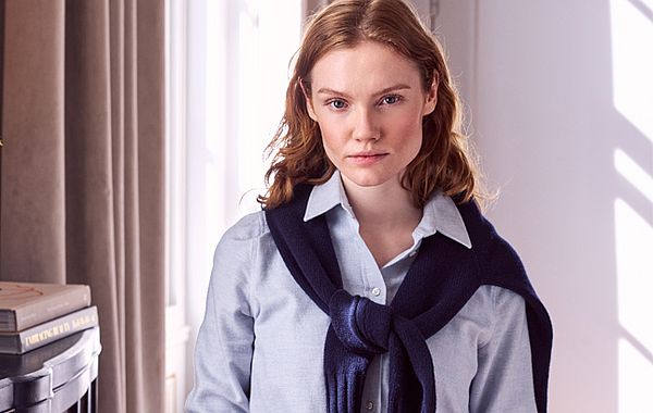 Bluse mit klassischem Hemdkragen