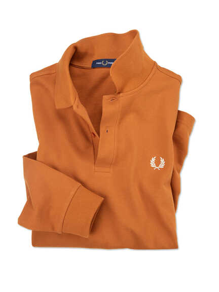 Fred-Perry-Langarmshirt in Orange