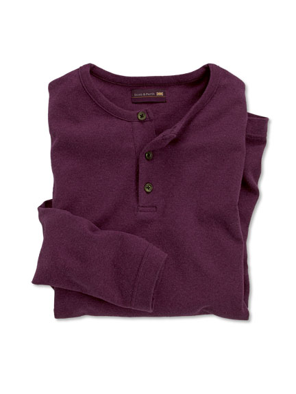 Henley-Shirt 'Matthew' in Bordeaux