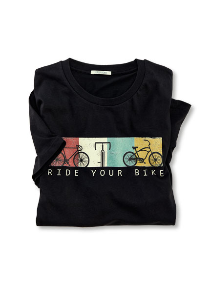 Faitrade-Herrenshirt Ride your Bike