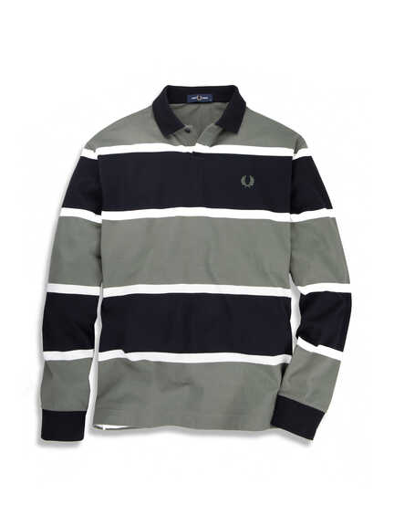 Fred-Perry-Shirt mit Blockstreifen