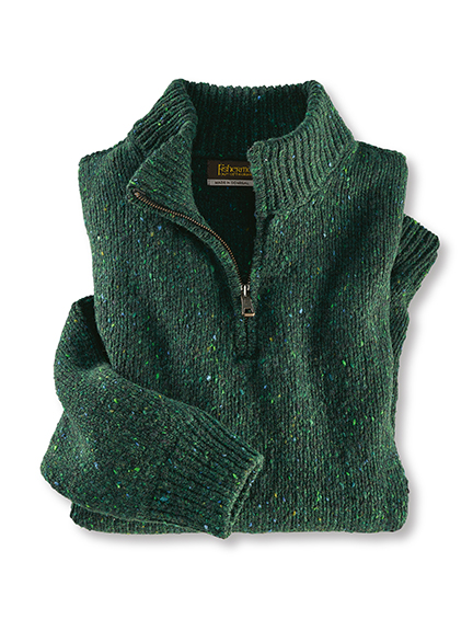 Irischer Pullover mit Troyerkragen
