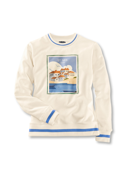 Sweatshirt mit "St. Ives"-Print