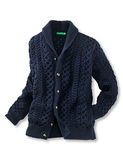Aran-Cardigan für Herren