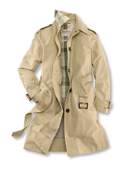 Barbour-Trenchcoat im Oversize-Stil