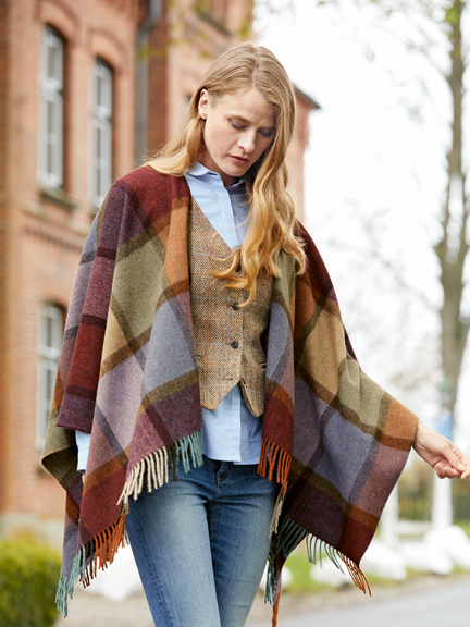 Strick-Cape aus Lambswool