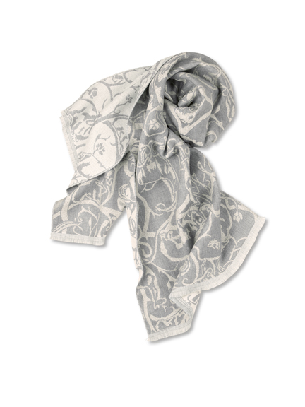Kunstvoller Jacquard-Schal aus Merinowolle