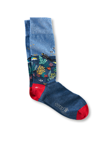 Corgi-Socken mit Taucher