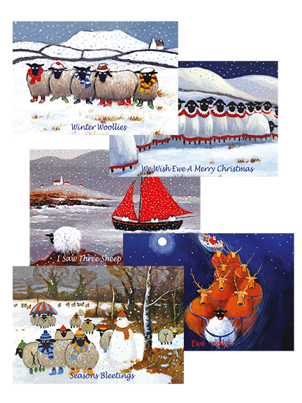 Weihnachtskarten-Set 'Seasons Bleetings' von Thomas Joseph