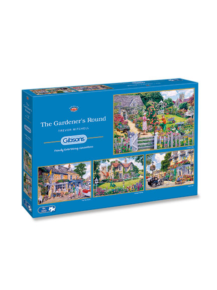 4 x 500-Teile-Puzzle 'The Gardener's Round'
