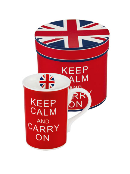 Becher 'Keep calm and carry on'