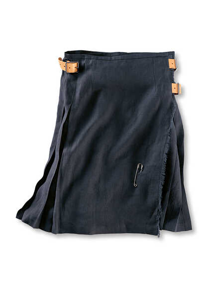 Lässiger Leinen-Midikilt