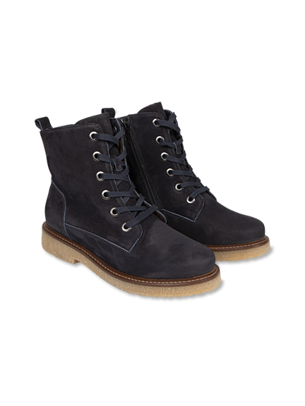 Nubuk-Schnürboots in Navy