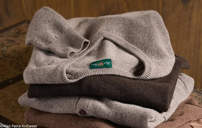 Wollpullover im klassischen British Country Style von Alan Paine