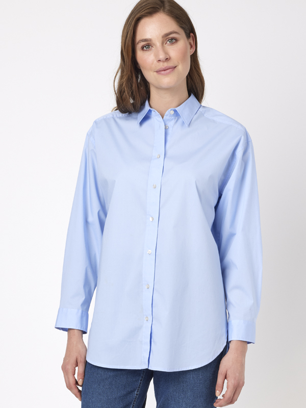 Bluse in der klassischen Passform Regular Fit mit geradem Schnitt