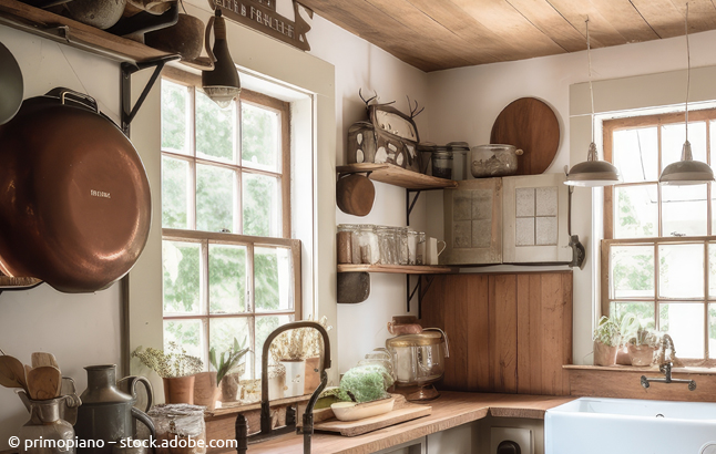 Blick in eine Cottage-Küche