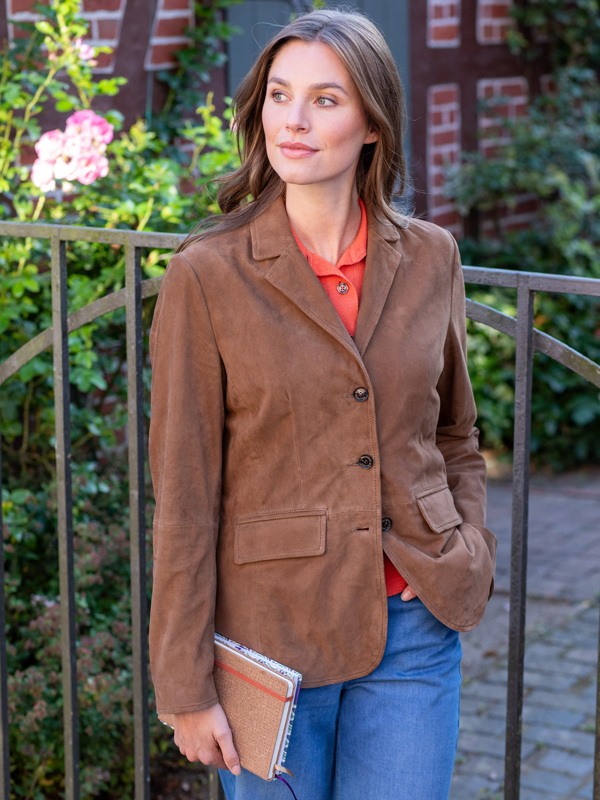 Lederblouson elegant kombiniert Lederjacke businesstauglich kombiniert