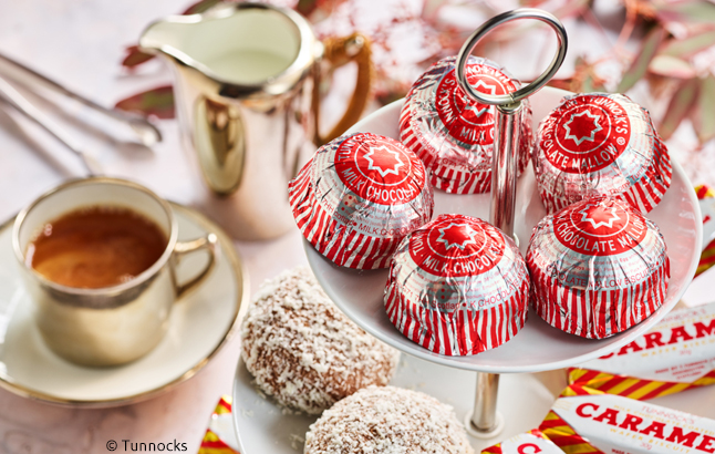 Tunnocks Schokoküsse und andere schottische Süßigkeiten