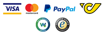Logos von Zahlungsdienstleistern und Shop-Zertifikate