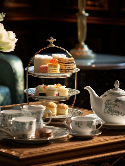 Etagere mit Leckereien fr die Teatime